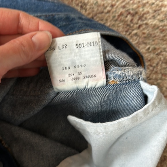 Levi’s vintage high waist 90’s 501 button fly XX size 32/31 mint condition - Picture 6 of 10